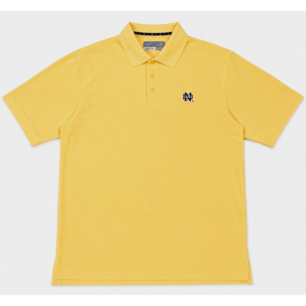 Cutter & Buck CB DryTec Notre Dame ND Polo Shirt Yellow Men's XXL Golf